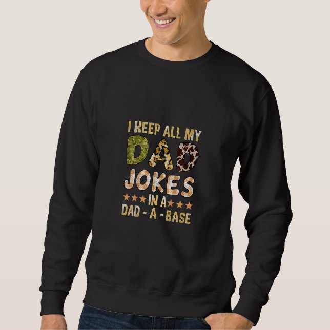Behålla All My Pappa skämtar Fars dag Lycklig Far  Lång Ärmad Tröja (Framsida)