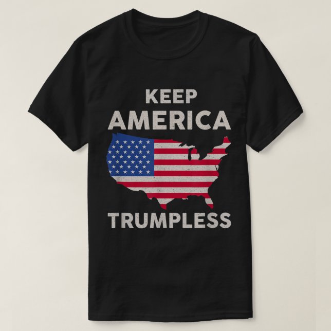 BEHÅLLA AMERICA TRUMPLESS T SHIRT (Design framsida)