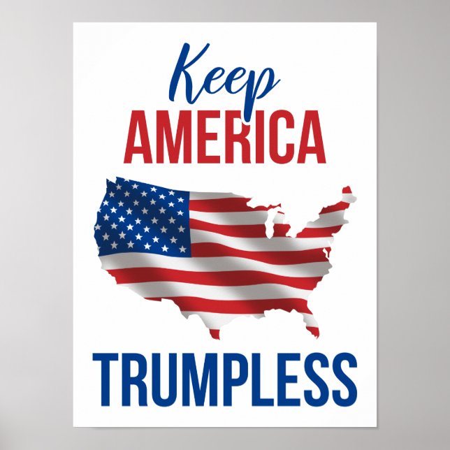 Behålla America Trumpless V Poster (Framsidan)