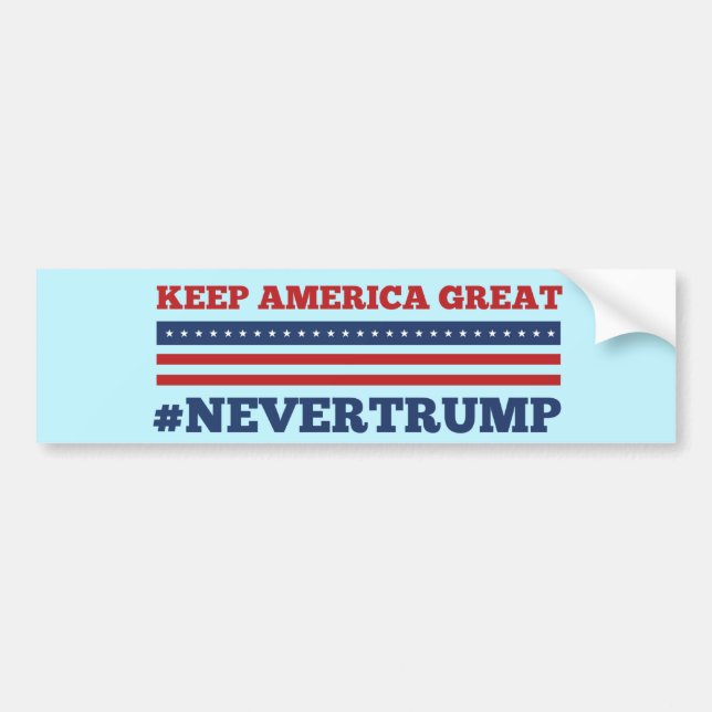 Behålla America Underbar #AldrigTrump Bildekal (Framsidan)