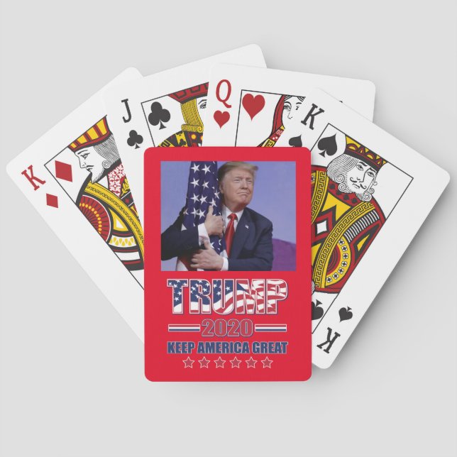 Behålla America Underbar Trump 2020 Casinokort (Baksidan)