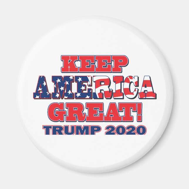 Behålla America Underbar Trump 2020 Magnet (Framsidan)