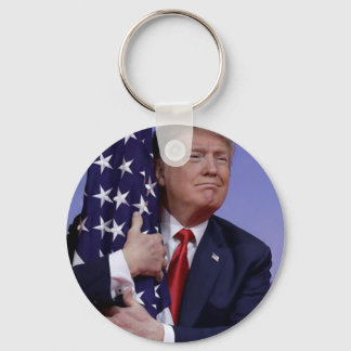 Behålla America Underbar Trump 2020 Nyckelring