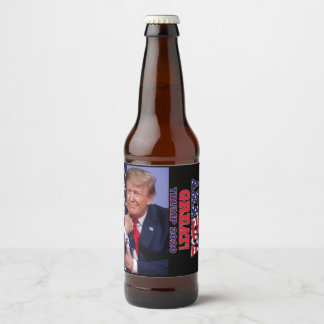 Behålla America Underbar Trump 2020 Ölflaska Etikett