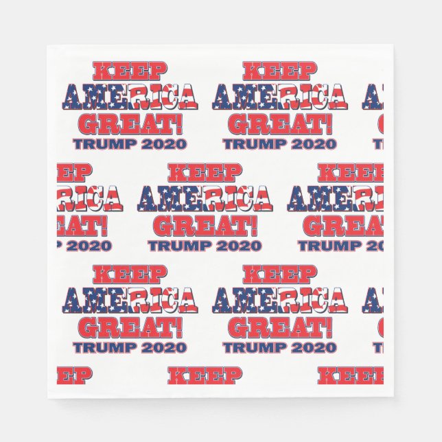 Behålla America Underbar Trump 2020 Pappersservett (Framsidan)