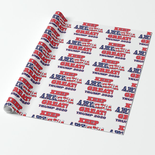 Behålla America Underbar Trump 2020 Presentpapper (Utrullad)