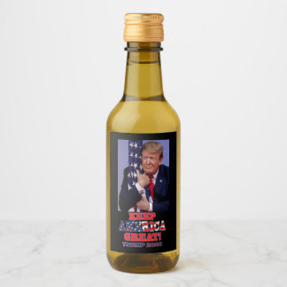 Behålla America Underbar Trump 2020 Vinetikett