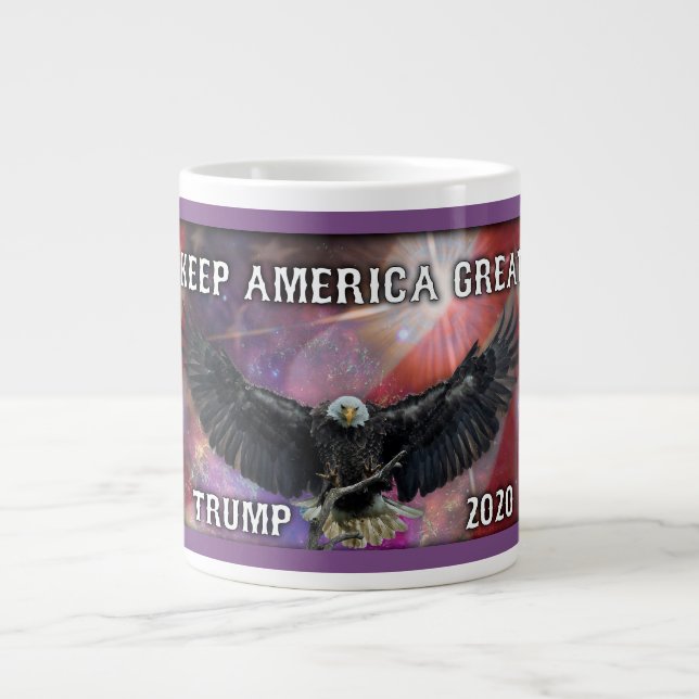 Behålla America Underbarare - Trump 2020 Jumbo Mugg (Framsidan)