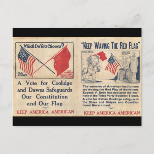 Behålla America - Vote Cal Coolidge Vykort