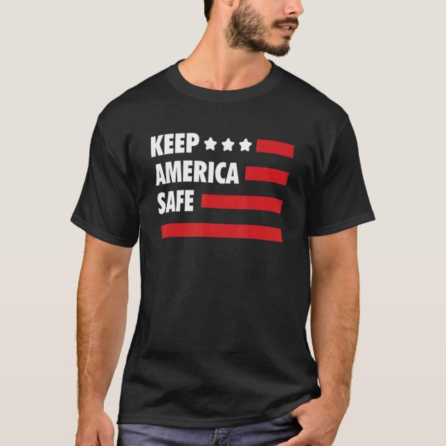 Behålla Amerika Säker 4 juli "Merica America Indep T Shirt (Framsida)