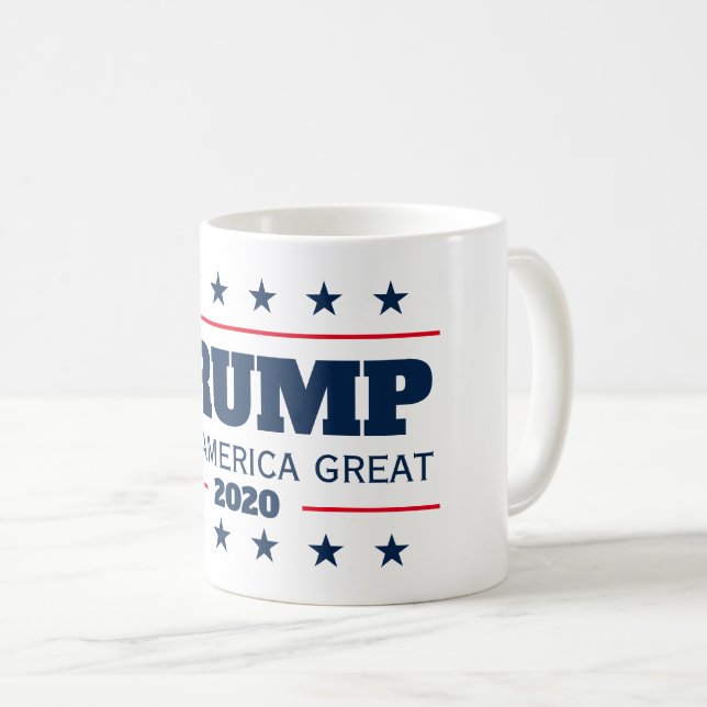 Behålla Amerika Underbarare Donald Trump 2020-vale Kaffemugg (Framsida höger)