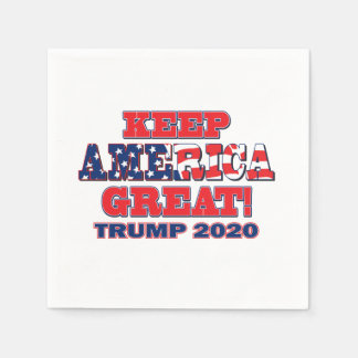 Behålla Amerika Underbart igen Trump 2020 Pappersservett