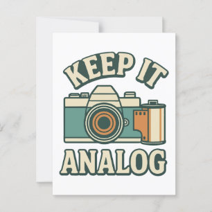 Behålla analog vykort