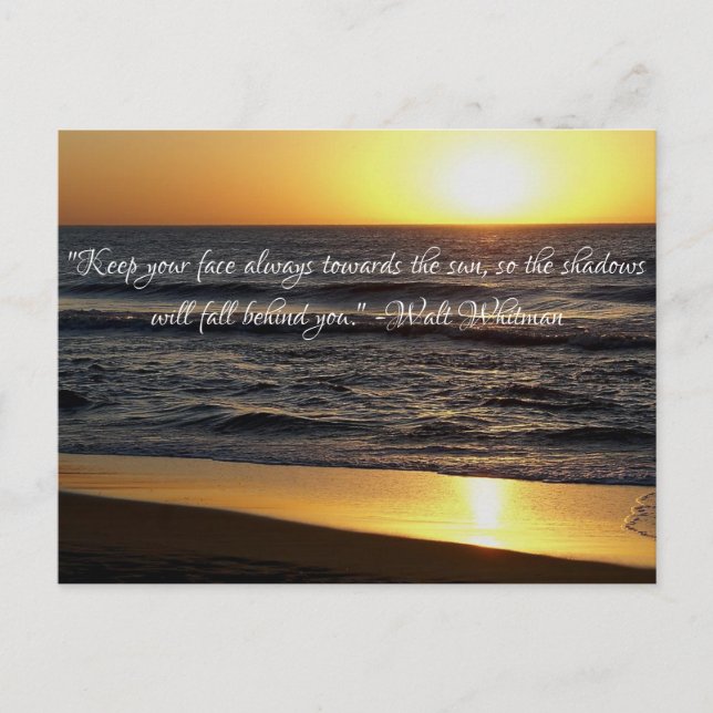 "Behålla ansikte alltid mot sol Vykort (Framsida)