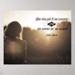 Behålla Ansikte till solnedgången Poster