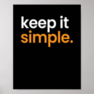 Behålla är enkel minimalism poster