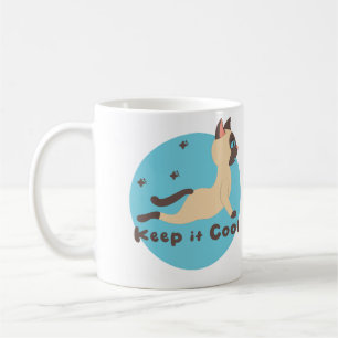 Behålla att det coolor Kawaii lustig kattträning y Kaffemugg