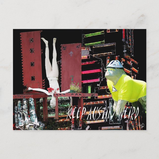 Behålla Austin Konstig, Austin, TX Vykort (Framsida)