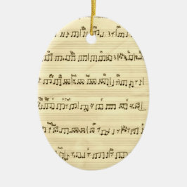 Behålla av den lovande musiken Sång Lakan Julgransprydnad Keramik