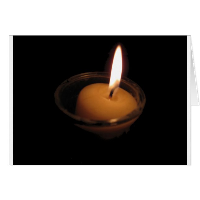 Behålla av flambrännljus hälsningskort (Framsidan Horizontal)