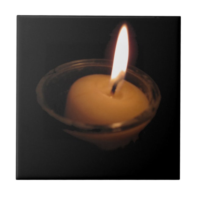 Behålla av flambrännljus kakelplatta (Framsidan)