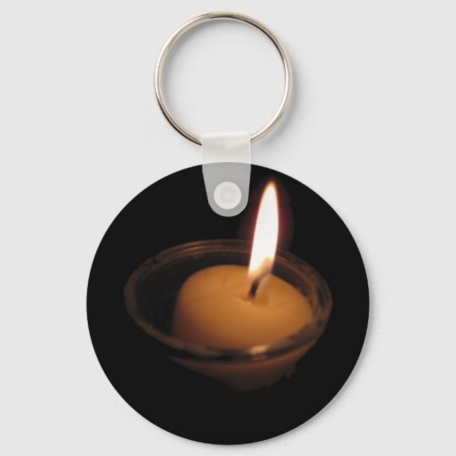 Behålla av flambrännljus nyckelring (Framsida)