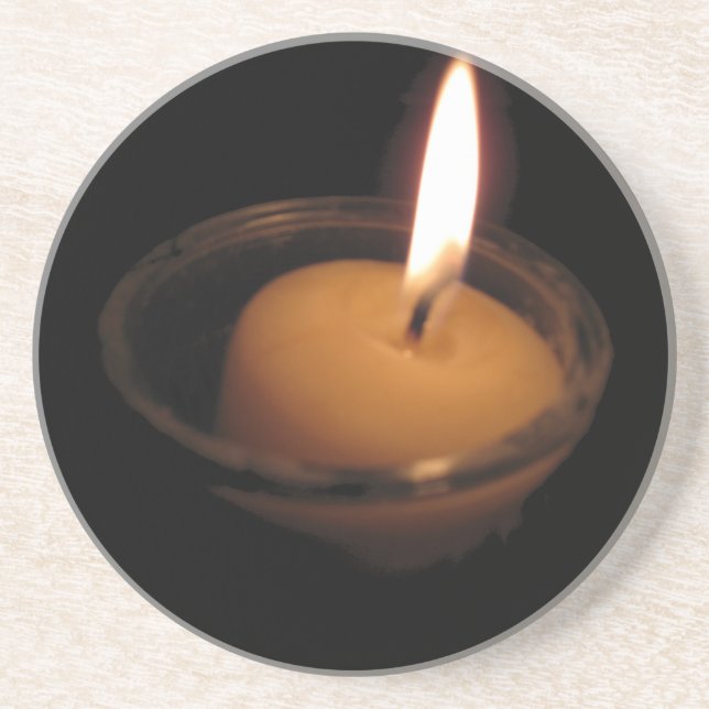 Behålla av flambrännljus underlägg sandsten (Framsidan)