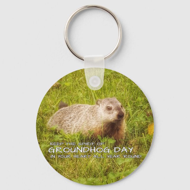 Behålla av Groundhog Day-nyckelkedjan Nyckelring (Framsida)