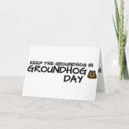 Behålla av Groundhog på Groundhog-dagen Kort
