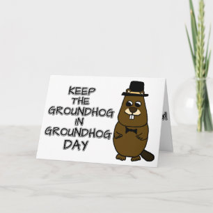 Behålla av Groundhog på Groundhog-dagen Kort