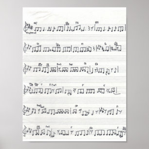 Behålla av handskriven Lakan Music Poster