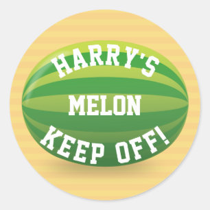 Behålla av min Melon Runt Klistermärke