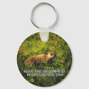 Behålla av nyckelkedjan Groundhog i Groundhog Day Nyckelring