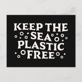 Behålla av plastfritt havsområde vykort