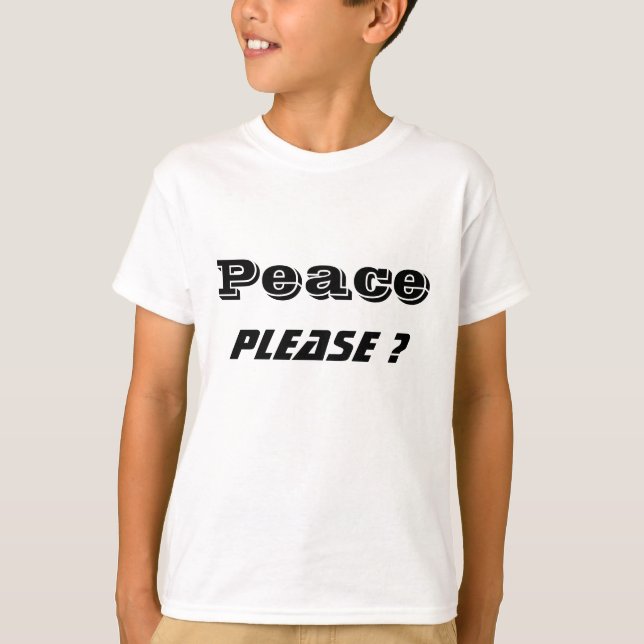 Behålla av t-shirts för fred (Framsida)