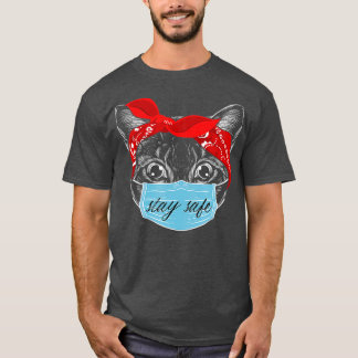 Behålla Avstånd Kat Kitten med Mouthwatch Ansikte T Shirt