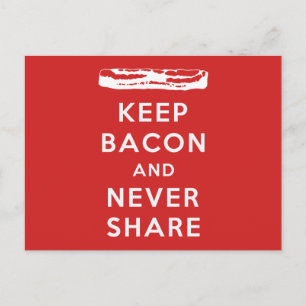 Behålla Bacon och aldrig  Vykort