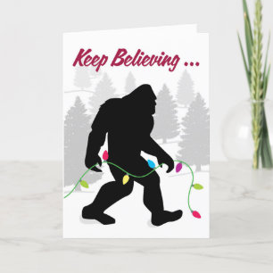 Behålla Belize, Bigfoot with Julgran Ljus Helgkort
