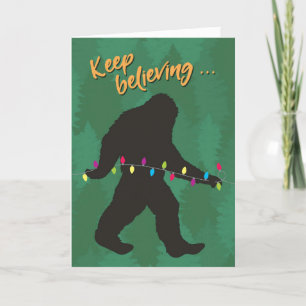 Behålla Belize, Bigfoot with Julgran Ljus Helgkort