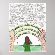 Behålla beständig (depression) 18 x 24