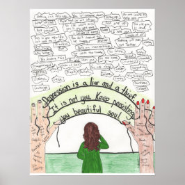 Behålla beständig (depression) 18 x 24 poster