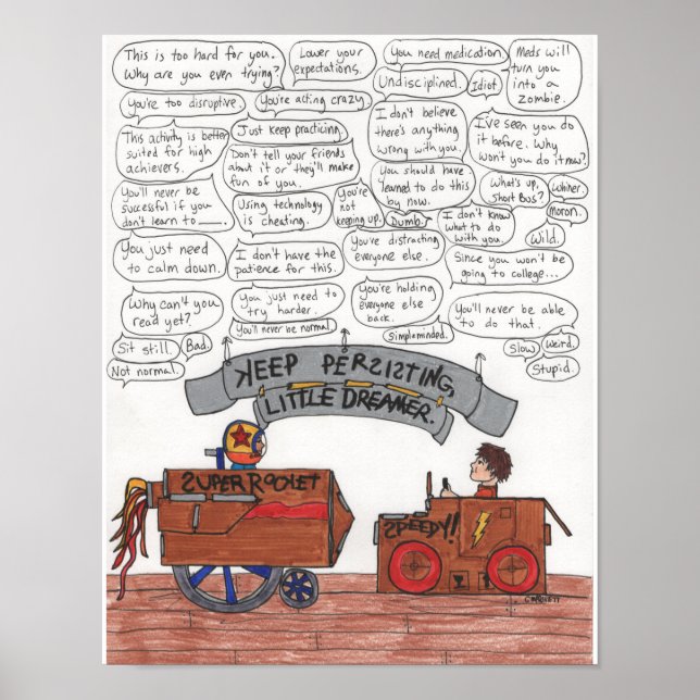 Behålla beständig, liten Dreamer 11 x 14 Poster (Framsidan)