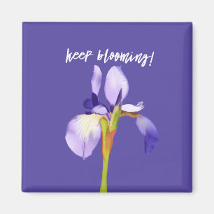Behålla Blodning Lila Iris Encouragement Magnet