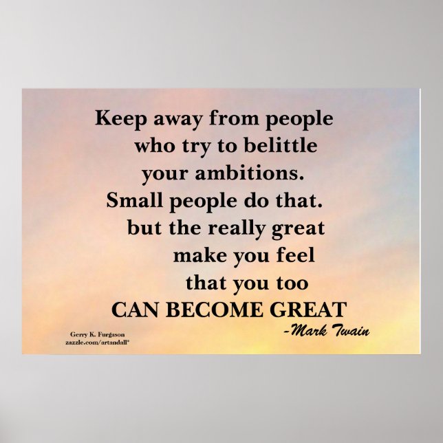 BEHÅLLA BORT FRÅN MÄNNISKORS MOTIVERADE POSTER (Framsidan)