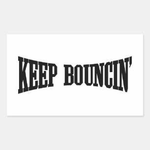 Behålla Bouncin' Rektangulärt Klistermärke