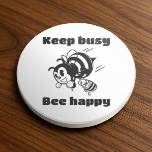 Behålla Busy BE Lycklig Busy Bee Motivational Teck Underlägg