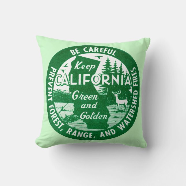 Behålla California Grönt och Golden Kudde (Framsida)