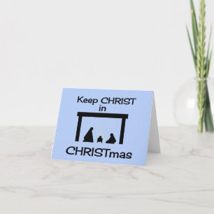 Behålla CHRIST i CHRISTmas-hälsningskort Helgkort