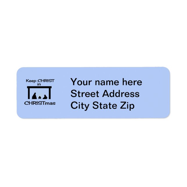 Behålla CHRIST i CHRISTmas-Returetiketter Returadress Etikett (Framsidan)