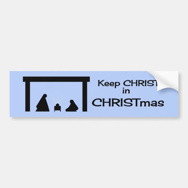 Behålla CHRIST in CHRISTmas Bumper-etikett Bildekal (Framsidan)
